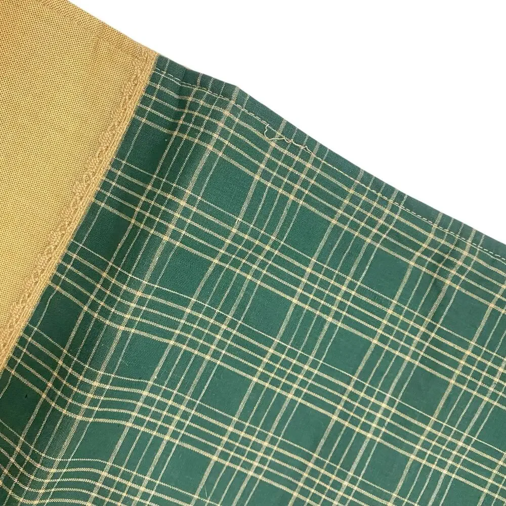 Vintage table runner for side table that reads “Warm Wishes” w teddy bear design